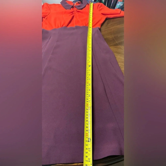 Marc by Marc Jacobs Color Block Anya Crepe Dress Corvette Red Sz 2 Mindy Kaling - Picture 9 of 15